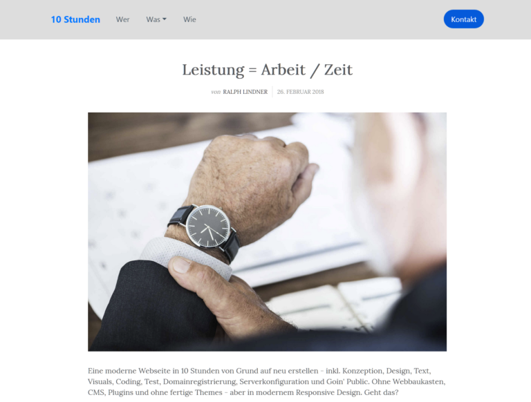 10 Stunden Webdesign